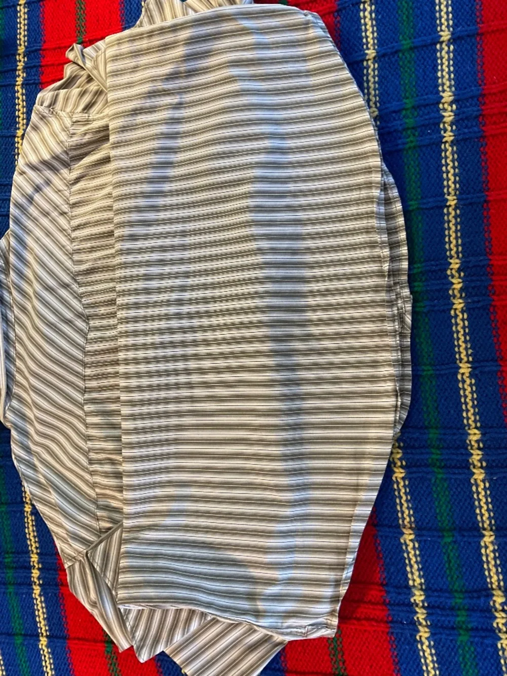 Banana republic Pearl snap western shirt men’s large, brown, striped long sleeve
